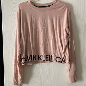 Calvin Klein Logo Cropped Long Sleeve